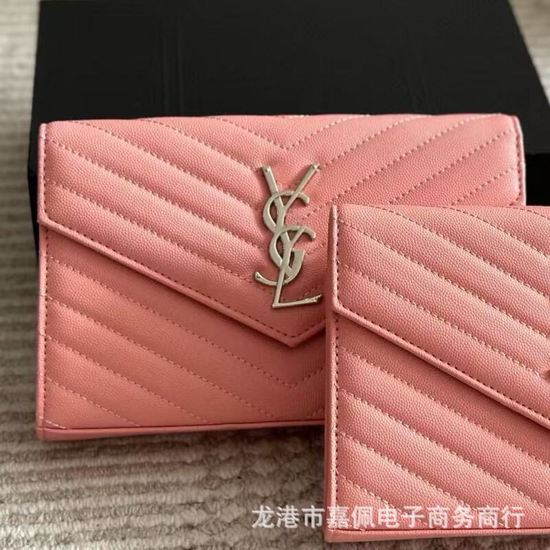 外单纯色v纹链条信封包鱼子酱牛皮斜挎简约休闲隔层woc手拿跨境包|undefined