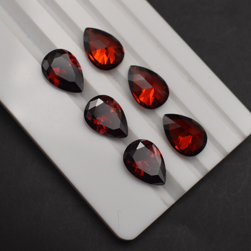Deep Garnet teardrop shaped zircon shaped drill colored pear shaped gemstone bare stone 2mm x 3mm to 15mm x 20mm Deep Garnet teardrop shaped zircon shaped drill colored pear shaped gemstone bare stone 2mm x 3mm to 15mm x 20mm