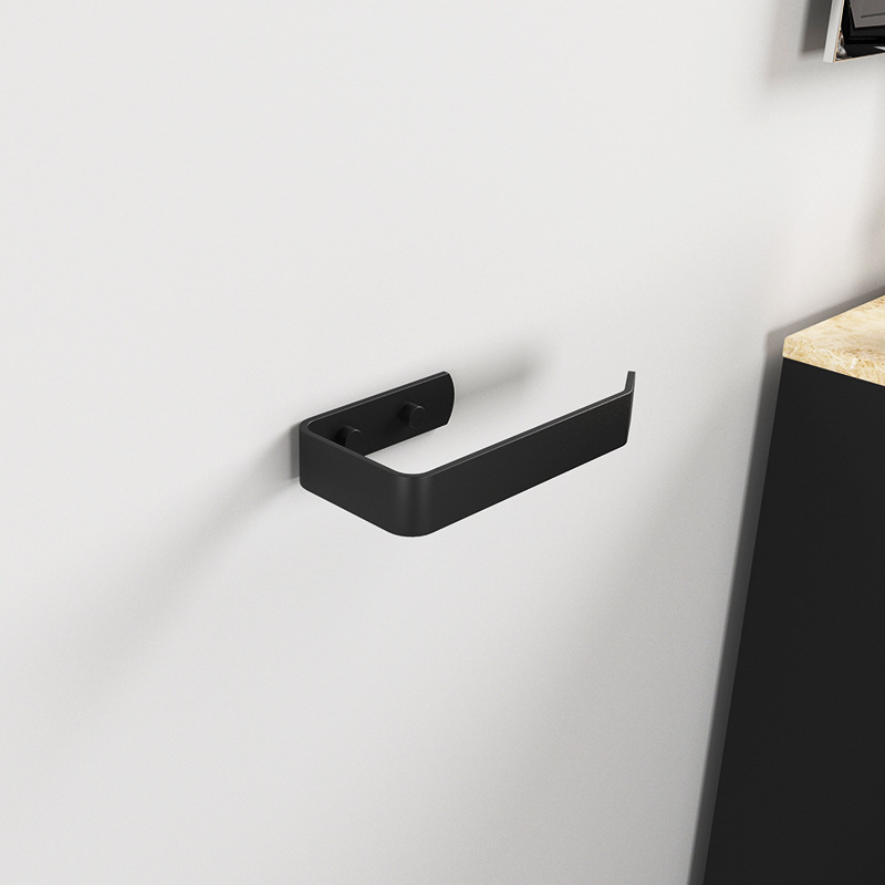 Portarrollos de papel higiénico de aluminio espacial, soporte de pared para baño y cocina