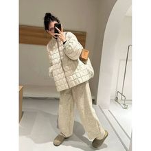 拉链立领轻薄中长款棉服外套女冬季宽松加厚保暖休闲百搭棉衣上衣