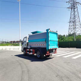 东风途逸蓝牌自装卸垃圾车 4方侧装挂桶垃圾车 程力垃圾车图片