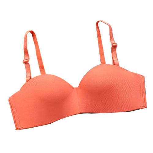 Summer seamless non-slip invisible underwear sexy bandeau style half cup thin bra small chest push up strapless two wear