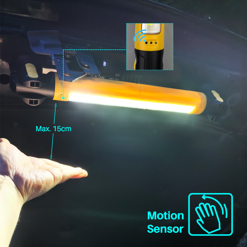 New Magnetic Car Repair Work Light, Rechargeable Hood Lighting Light with Hook, Outdoor Emergency Led Inspection Light