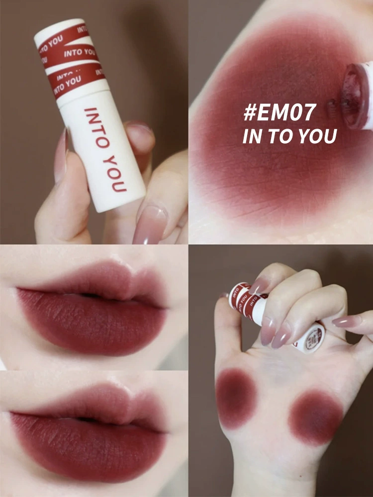 【Быстрая доставка】Помада-матовый гель INTO YOU двойного назначения для губ и щек, стойкая помада-губной блеск студента