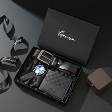 跨境男士手表皮带香水钱包商务礼品套装跨境圣诞情人节生日礼物