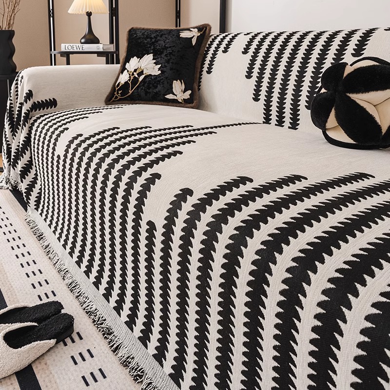 Toalla de tela de sofá universal Four Seasons 2025 nuevo cojín de funda universal de una pieza con todo incluido, cojín antideslizante de fila recta