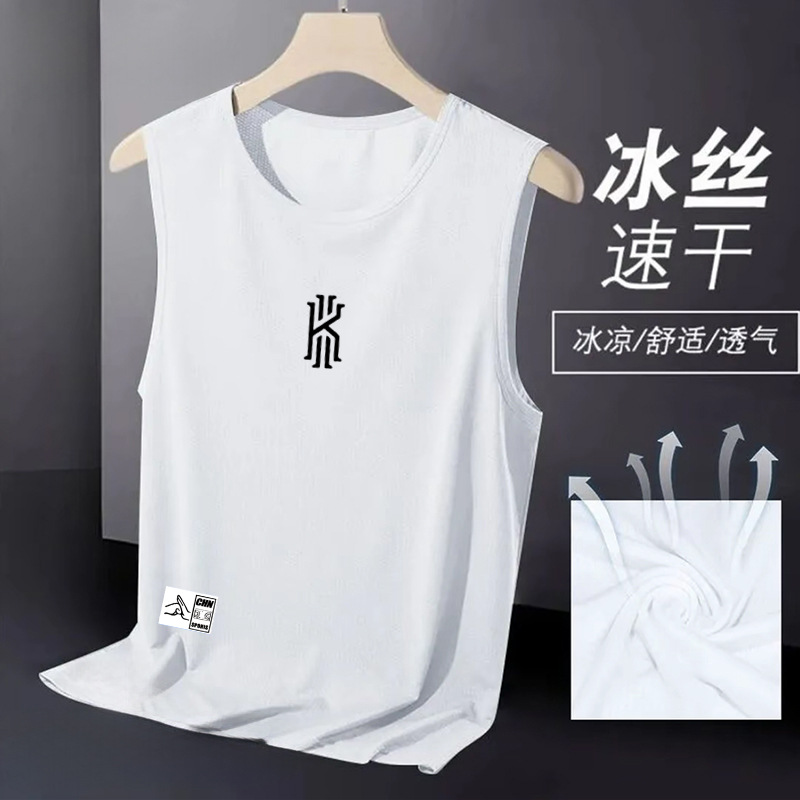 Summer Men's Vest Vest Sports Fitness Training Breathable Loose Quick-Drying American Sweat-Absorbent Outdoor Running Vest