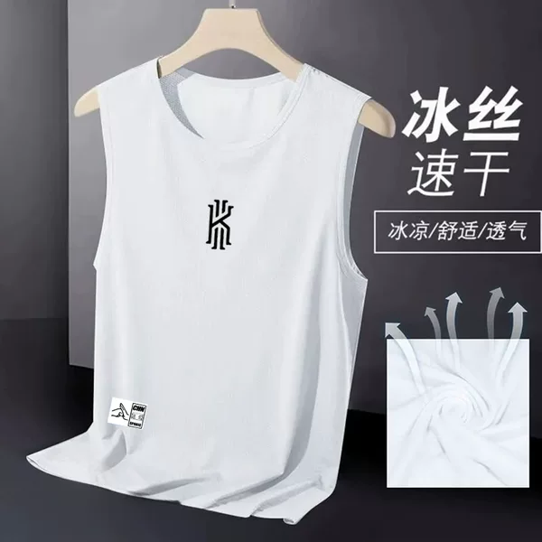 Summer Men's Vest Vest Sports Fitness Training Breathable Loose Quick-Drying American Sweat-Absorbent Outdoor Running Vest