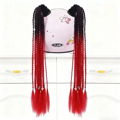 Motosiklet dəbilqələri and Women, Helmet Decoration Suction - 2-thin-strips-of-black-and-red