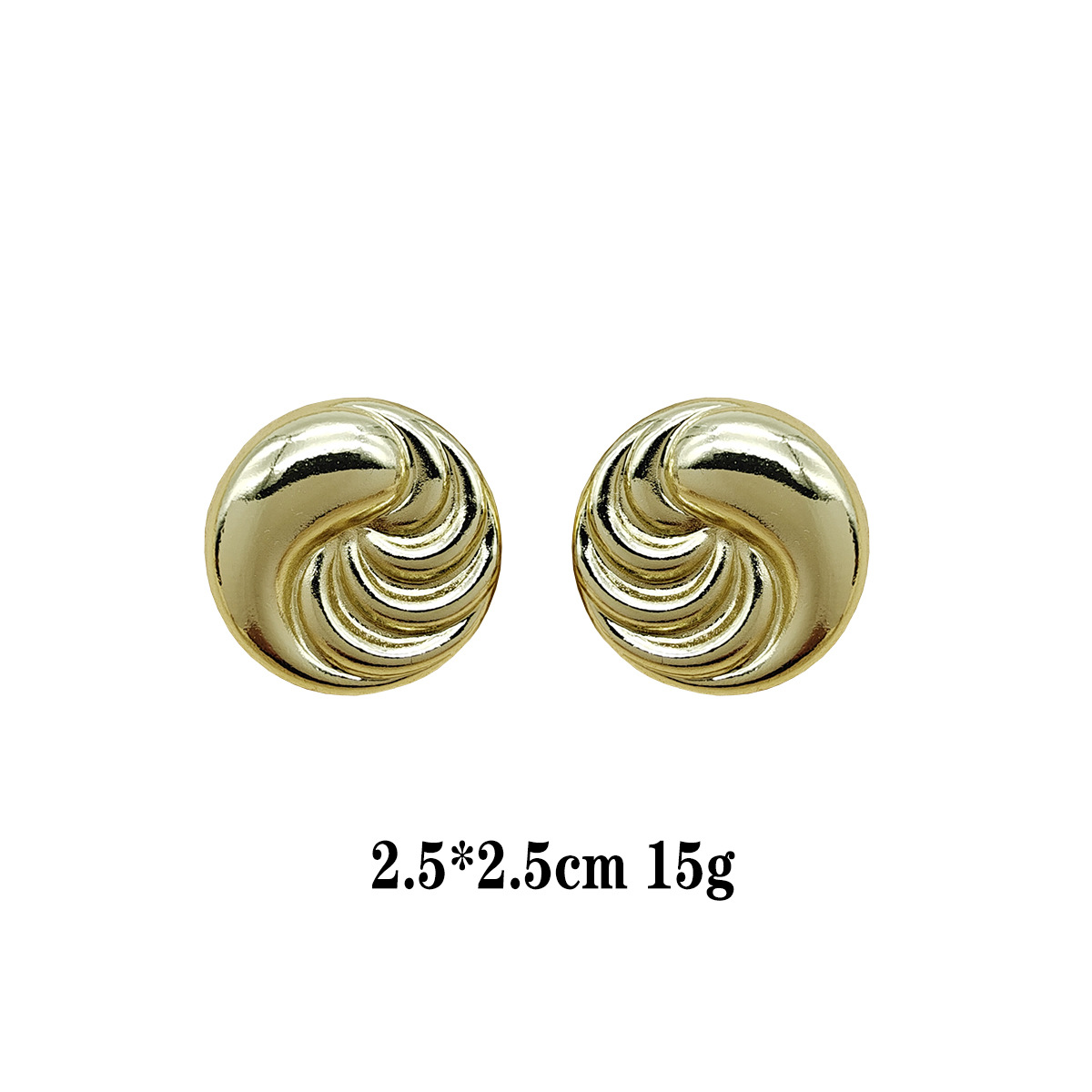 Pendientes de moda europeos y americanos Pendientes calientes Pendientes chapados en oro de lujo ligero Pendientes brillantes que no se desvanece Bola de oreja dorada transfronteriza image 25