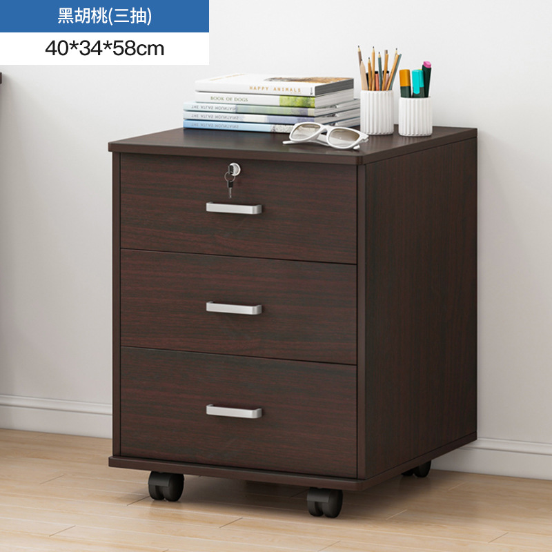 4 gabinetes de nogal negro-Ω