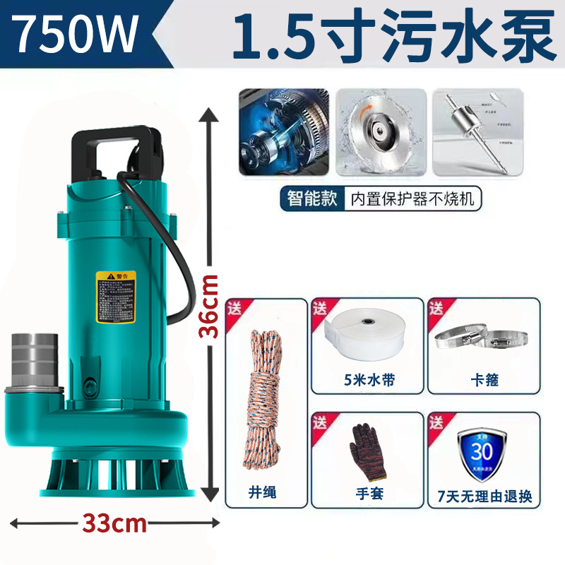 Pequeña bomba de agua agrícola bomba de corte bomba de aguas residuales bomba sumergible doméstica bomba de alta elevación 220V bomba de riego