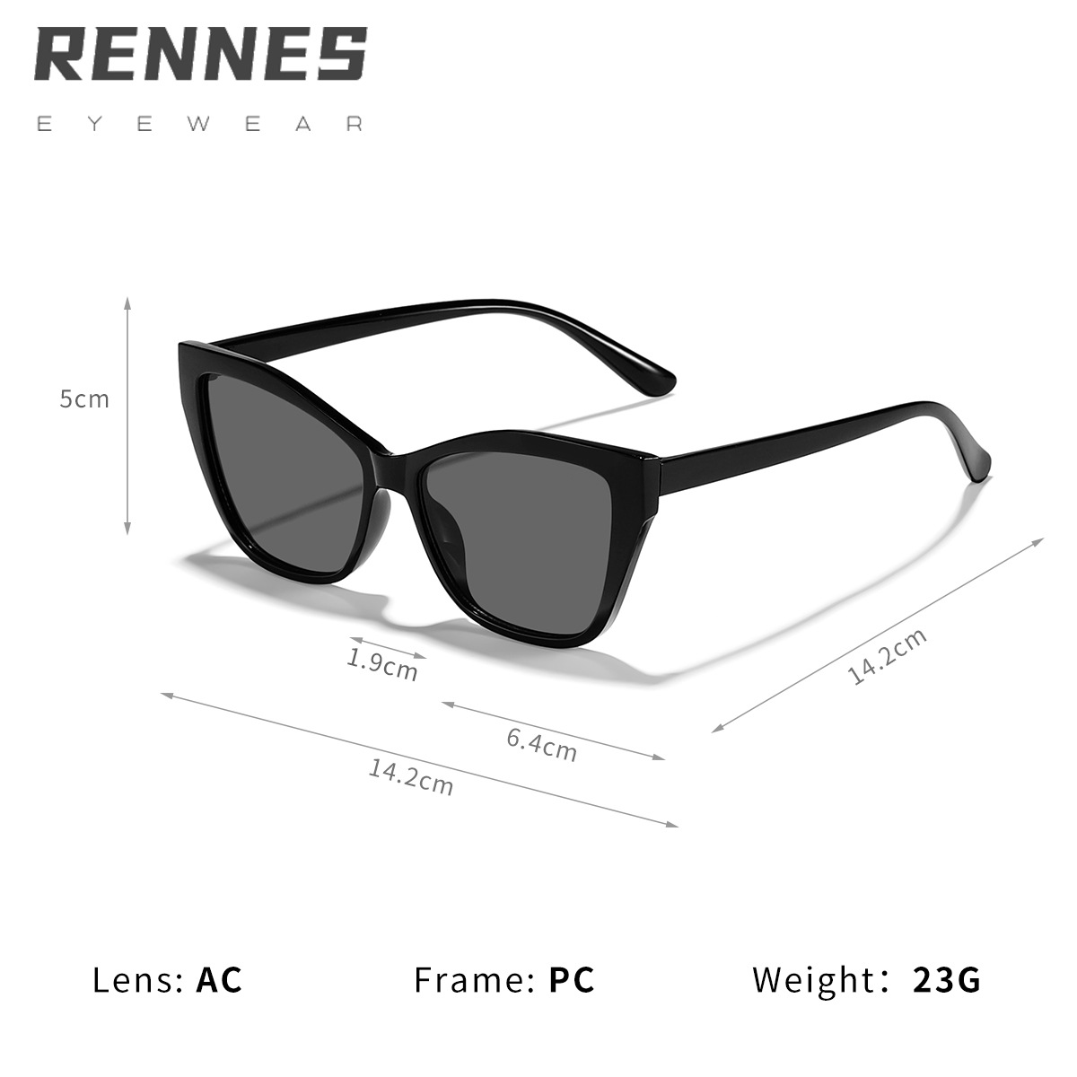 Nuevas gafas de sol para exteriores con ojos de gato en contraste de color transfronterizo