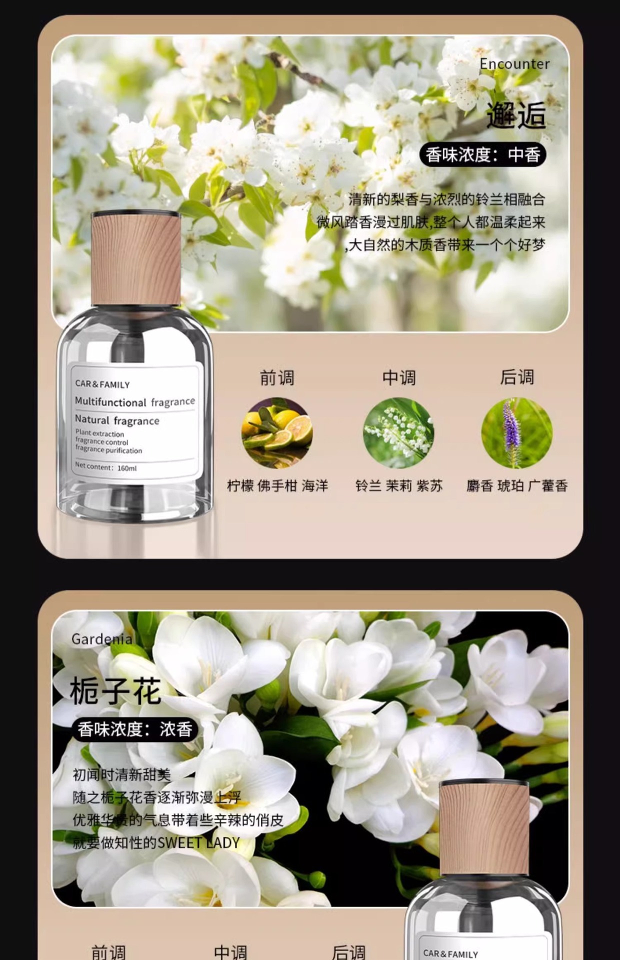 Car Aromatherapy Gardenia Car Perfume High-End Fragrance Long-Lasting Scent Car Odor Eliminator 2026 New Model