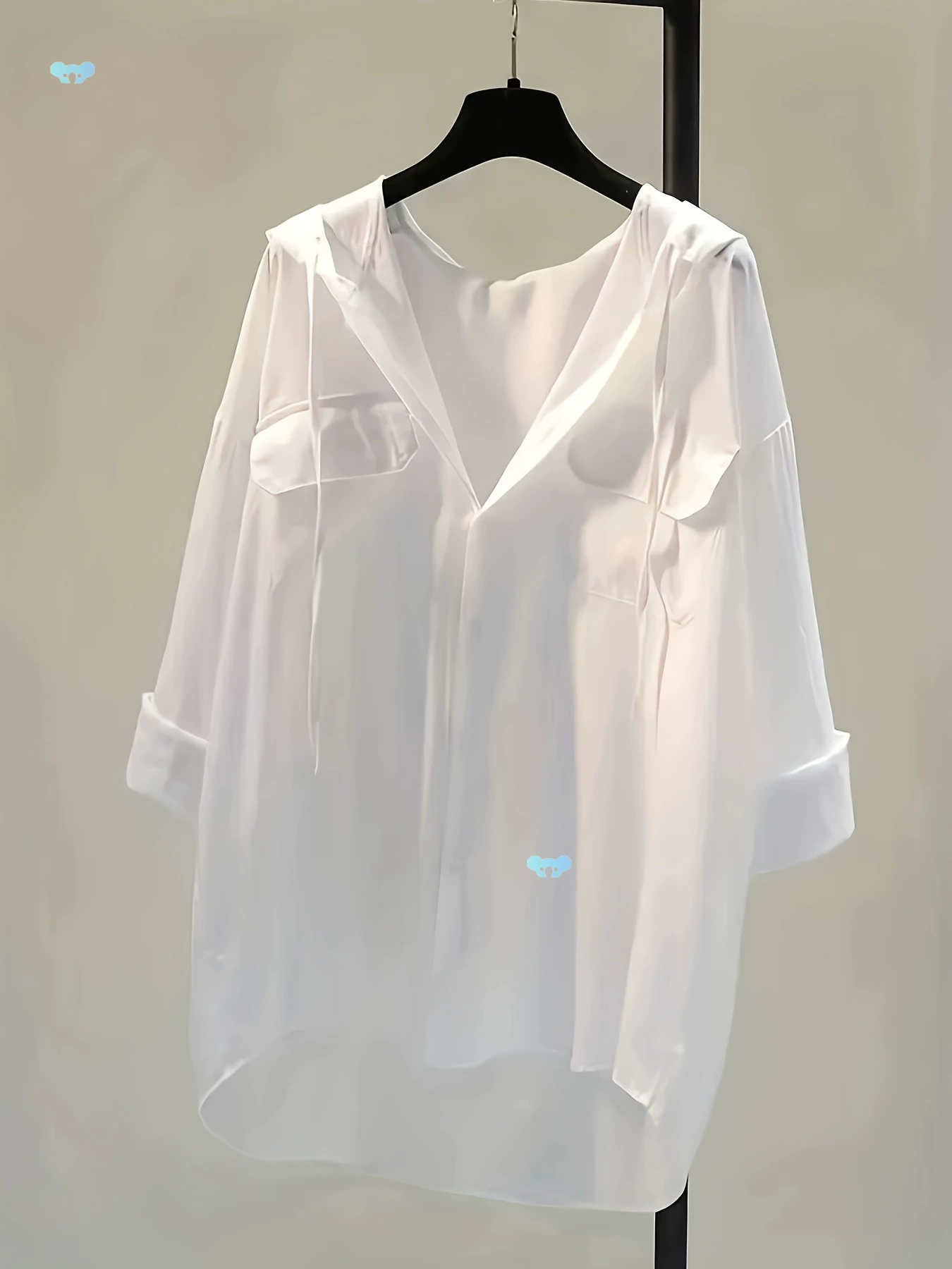 Женская легкая пляжная рубашка с капюшоном больших размеров Sun Cross-border