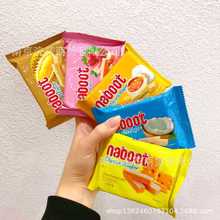 naboot威化饼干奶酪味椰子味草莓味咸蛋黄味榴莲味 一箱6斤