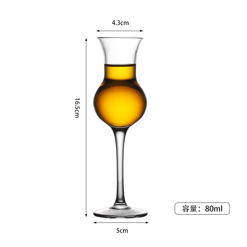 Taza de degustación de whisky, taza de licores, taza de prueba de vino, taza de vidrio de cristal, taza de olor de bebida pura ISO