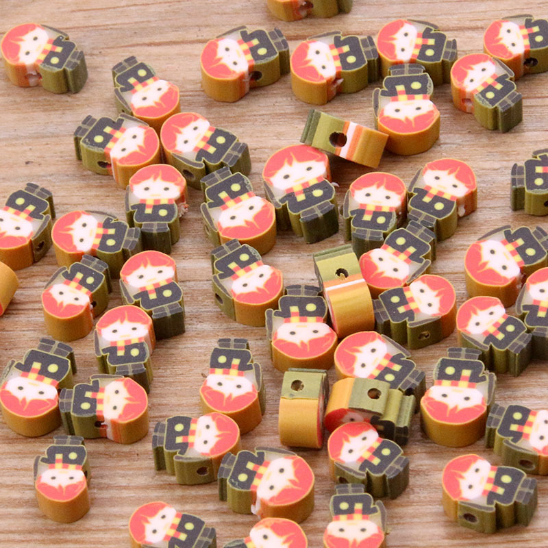 27 color mezclado suave cerámica Punch pieza animal fruta amor perlas DIY niños collar pulsera