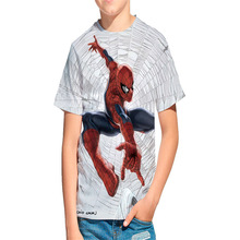 男孩兒童歐美夏季款 圓領短袖蜘蛛俠卡通多款圖案T恤上衣童裝 ins