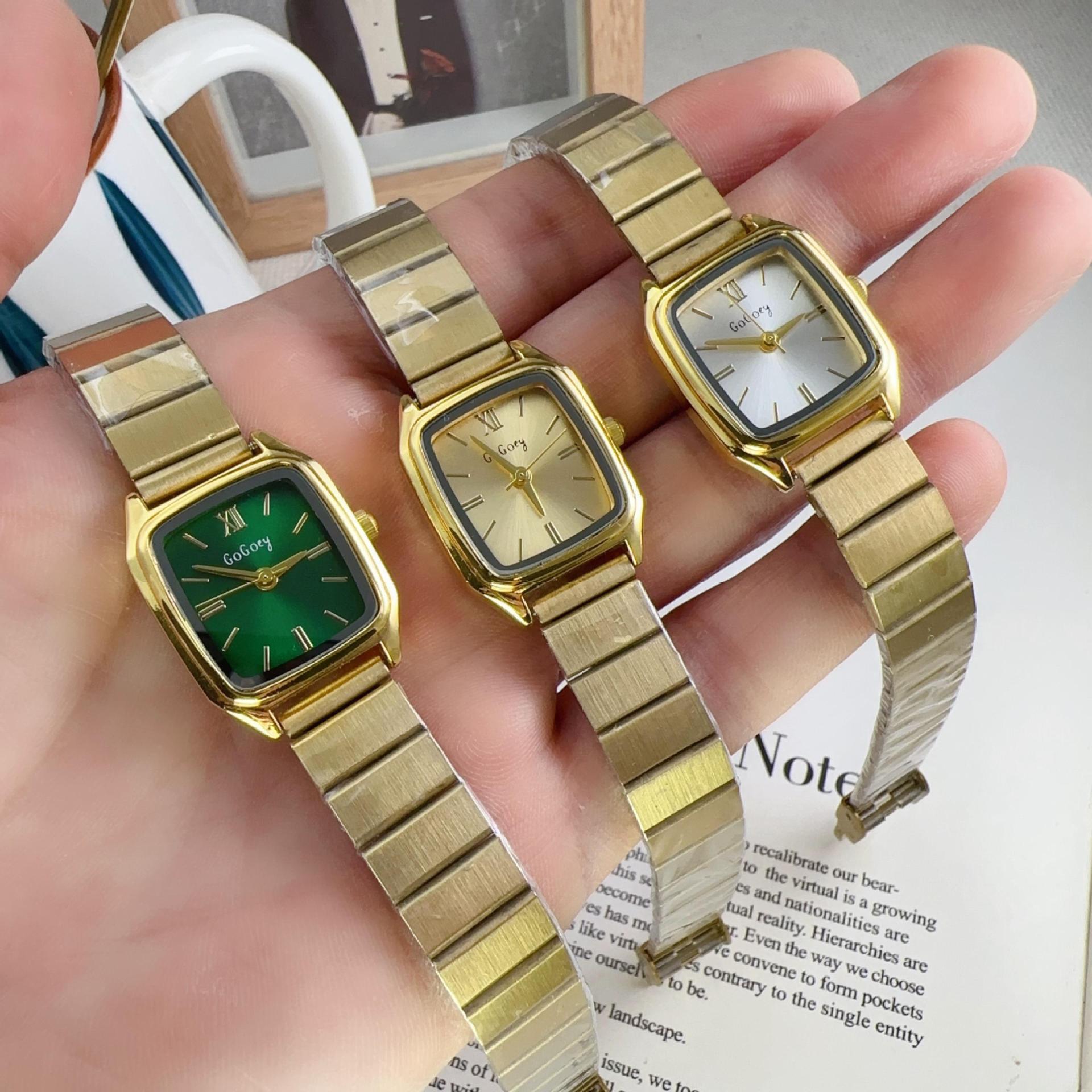 45g Weight Ordinary Glass Mirror Material Alloy Strap Material Watch Classification Pointer Display Type Single Folding Buckle Buckle Style Square Dial Shape Casual, Daily Occasion Quartz Movement Solid Color Pattern Women's Gender Simple Style Style Simple Style Solid Color Single Folding Buckle Quartz Watch Women's Watches 12