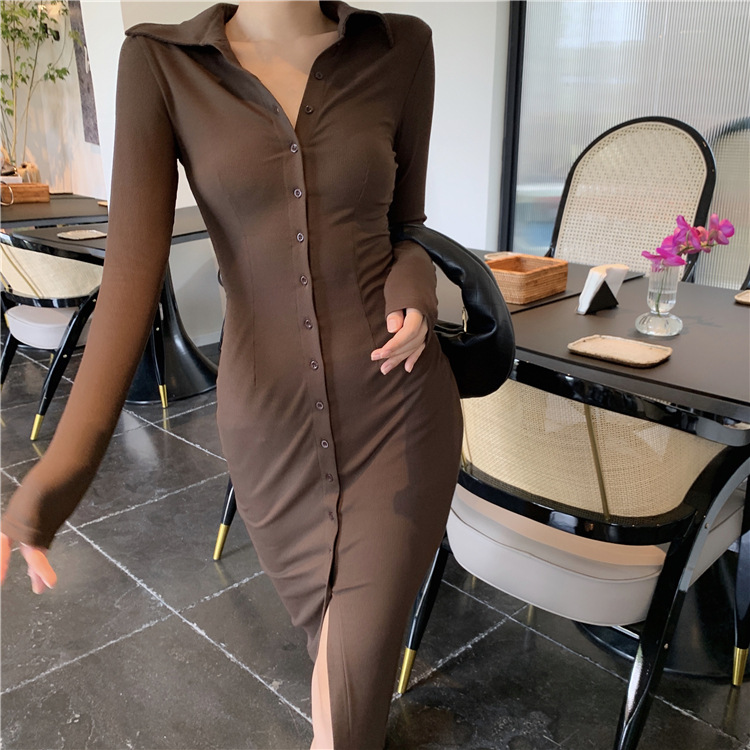 F6320 590K VÁY ĐẦM LIỀN THÂN DÁNG DÀI NỮ SHETDT ÁO LEN DÁNG ÔM BODY GỢI CẢM SEXY MÙA XUÂN THU ĐÔNG PHONG CÁCH ÂU MỸ THỜI TRANG NỮ G01 SẢN PHẨM MỚI