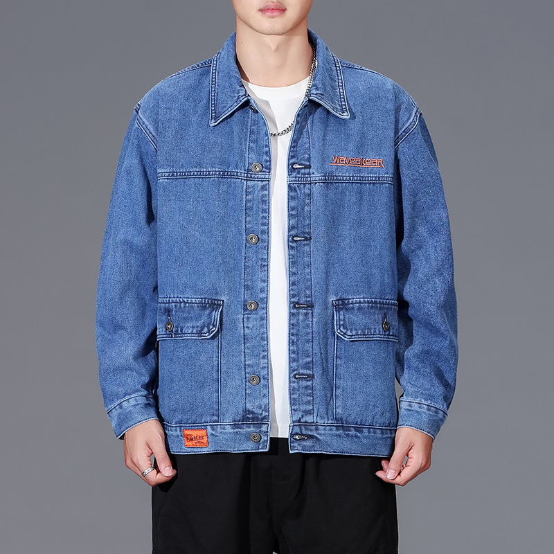 Spring, Summer and Autumn Denim Jackets for Men, Trendy Youth Loose and Versatile Autumn Jackets, Casual and Fashionable Men's Trendy Shirts