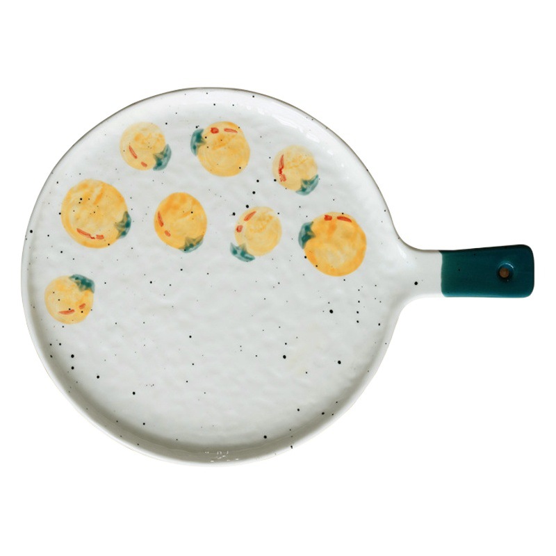 Creativo lindo Internet celebridad mango plato de fruta bandeja para pasteles horno de microondas pan horno transfronterizo de cerámica