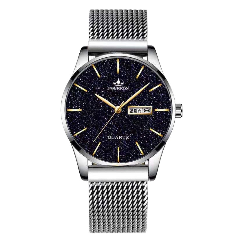 Venta al por mayor reloj de Milán con calendario de moda simple reloj de hombre delgado correa de acero reloj de cuarzo para estudiantes reloj no mecánico