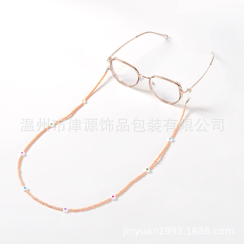 Jinyuan чистый цвет любовь бисером цепочка для очков детская цепочка для очков онлайн Популярные аксессуары для очков аксессуары
