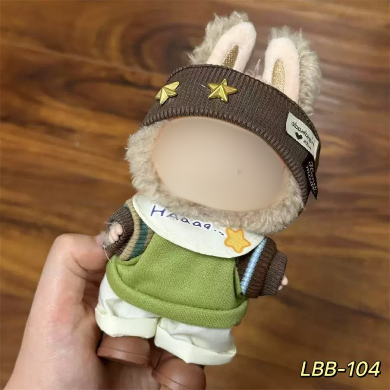 仅衣服适用于17cm拉布布搪胶娃娃毛绒公仔等可穿衣服换装着替套装|undefined