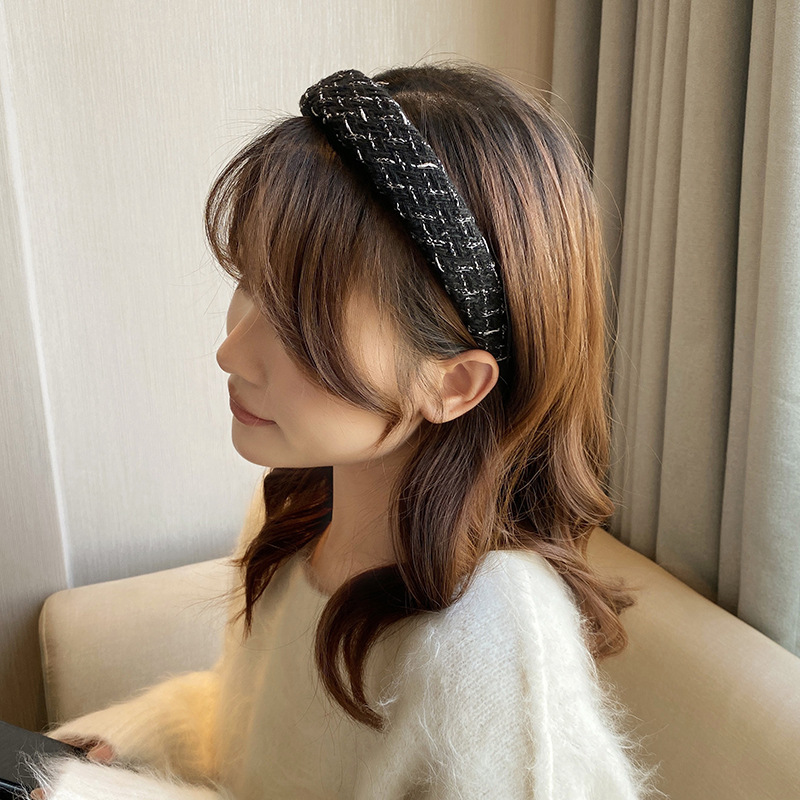 Blanco alto cráneo superior diadema mujeres de alto grado otoño e invierno presión diadema todo-partido hacia fuera accesorios para el cabello no lastiman el cabello lavado horquilla