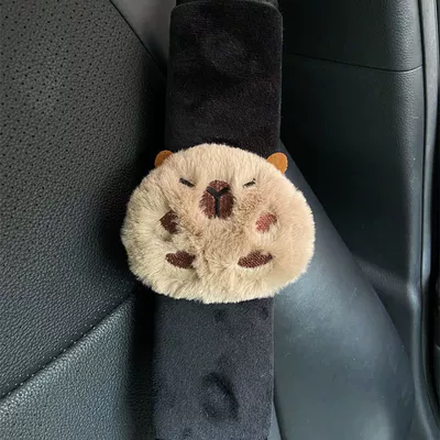 Kapibala Car Ornaments Shoulder Strap Car Seat Belt Protective Cover Cute Anti-Wear Central Control Car Interior Decoration (Car ornaments) - kabibala-front-shoulder-pads