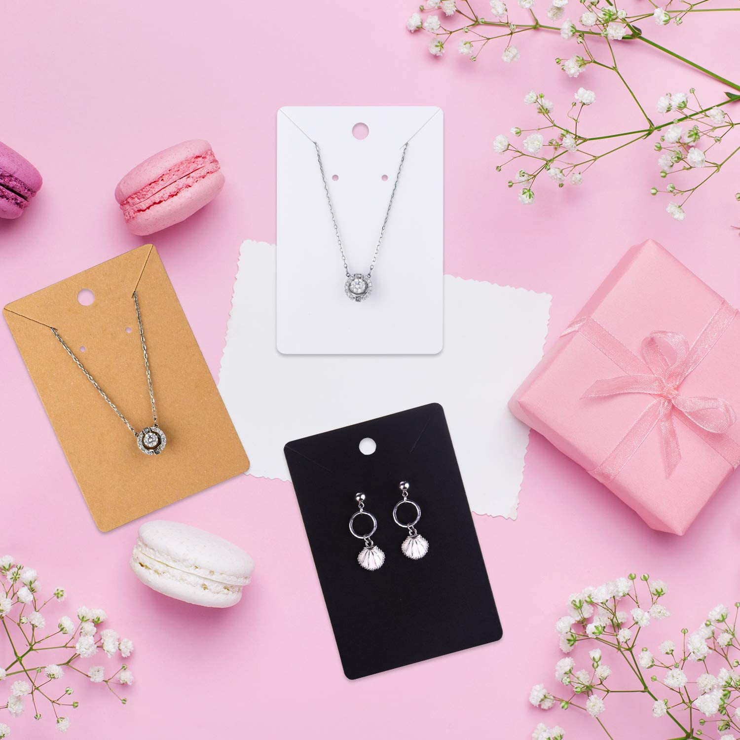 100 hojas de un paquete de tarjetas de cuero transfronterizas 6 * 9 collar en blanco tarjeta de papel joyería tarjeta de papel pendientes tarjeta de papel tarjeta de papel