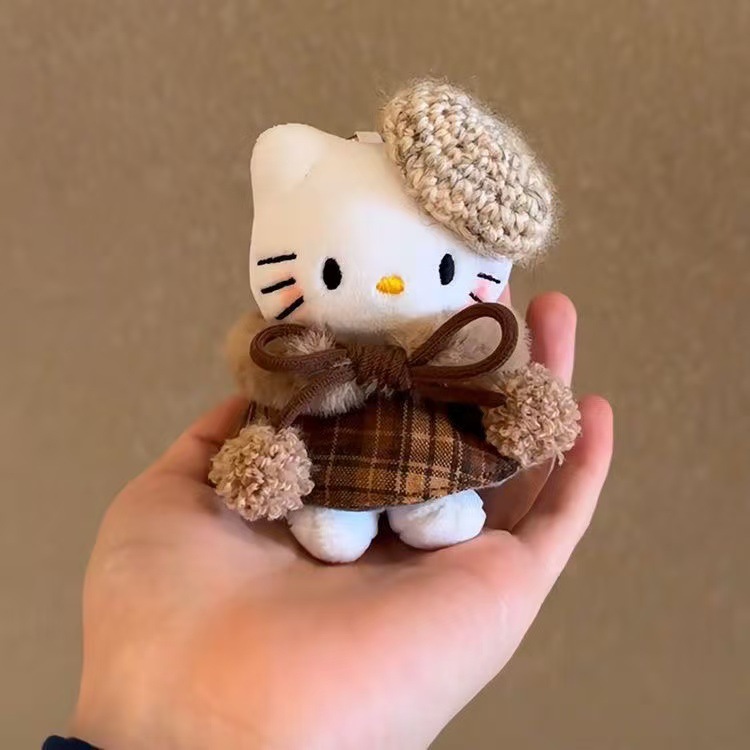 Meilad kitty bolsos colgantes capas de princesa muñecas de invierno bolsas escolares Miu muñecas colgantes de viento