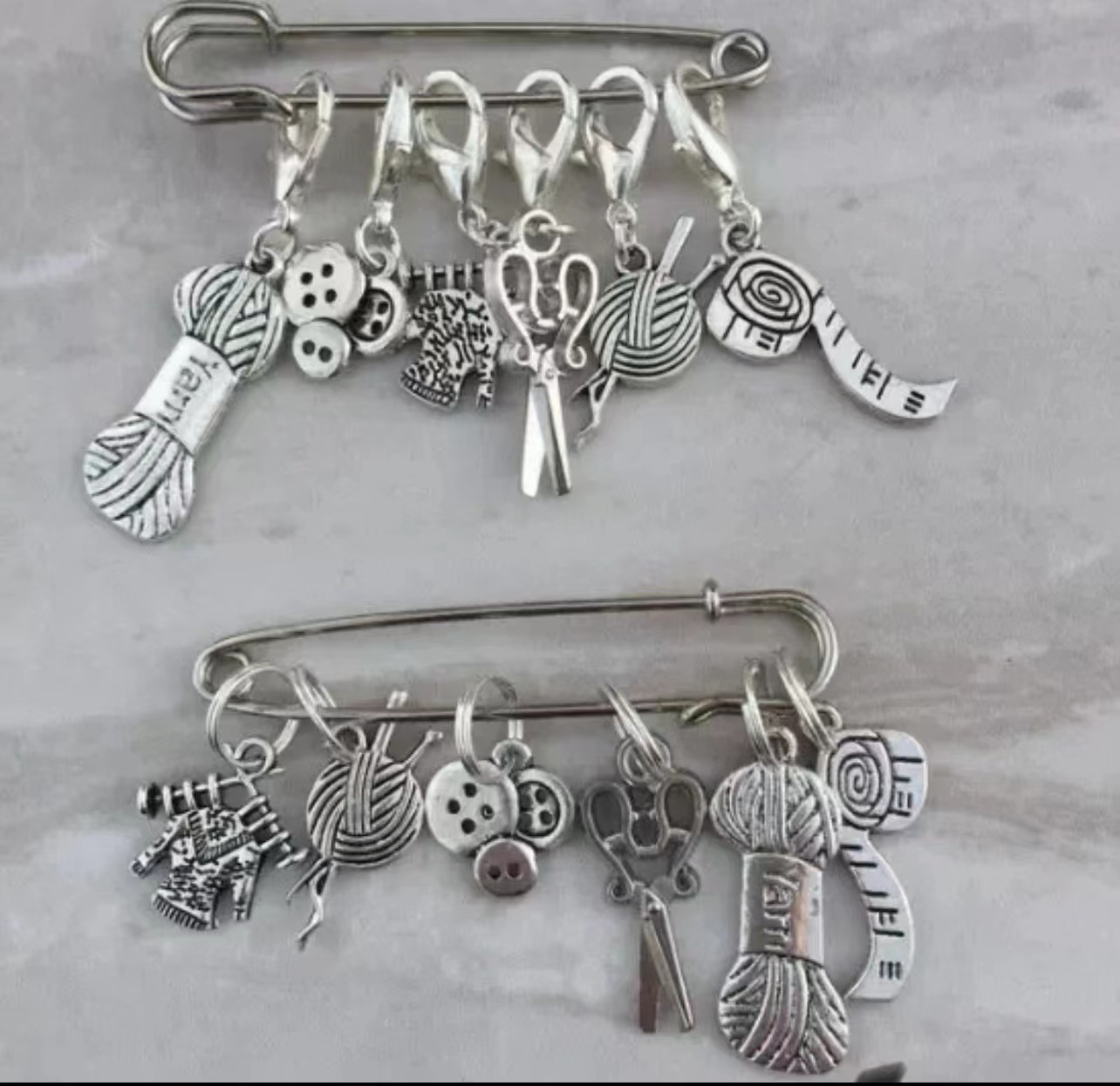 跨境 新品Knitting Sewing Charm Stitch Markers 編織復古針織標