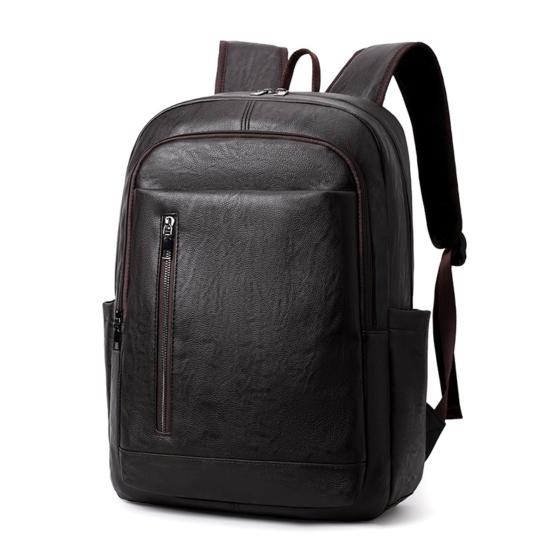 Men's Genuine Leather Large Capacity Business Casual Travel Laptop Backpack Fashion Trend Top Layer Cowhide School Bag_voghion.com