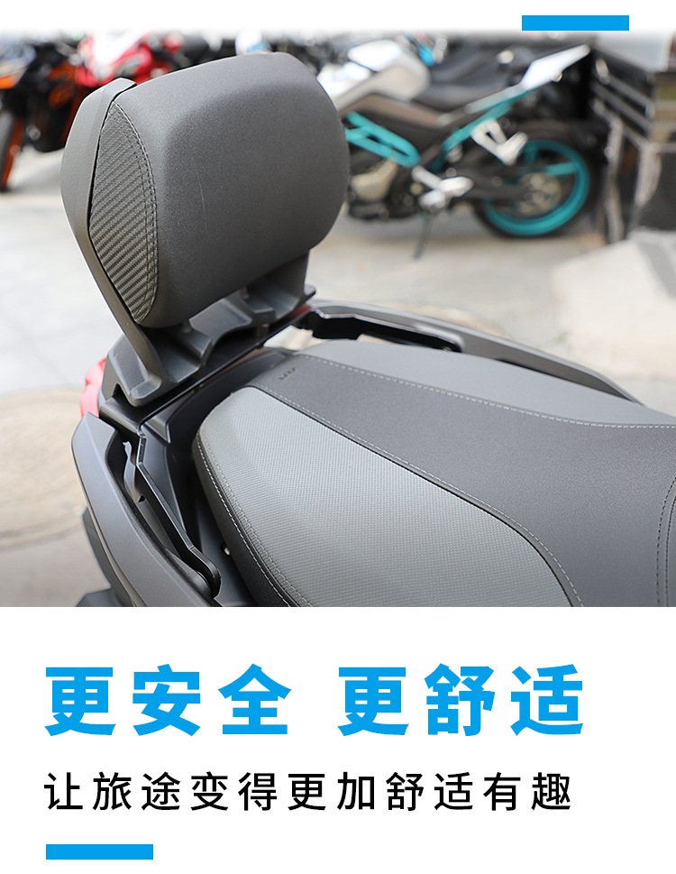 Motorcycle Backrest Suitable for Honda Forza Wingnss350 Motorcycle Rear Aluminum Alloy Anti-Fall Rear Seat