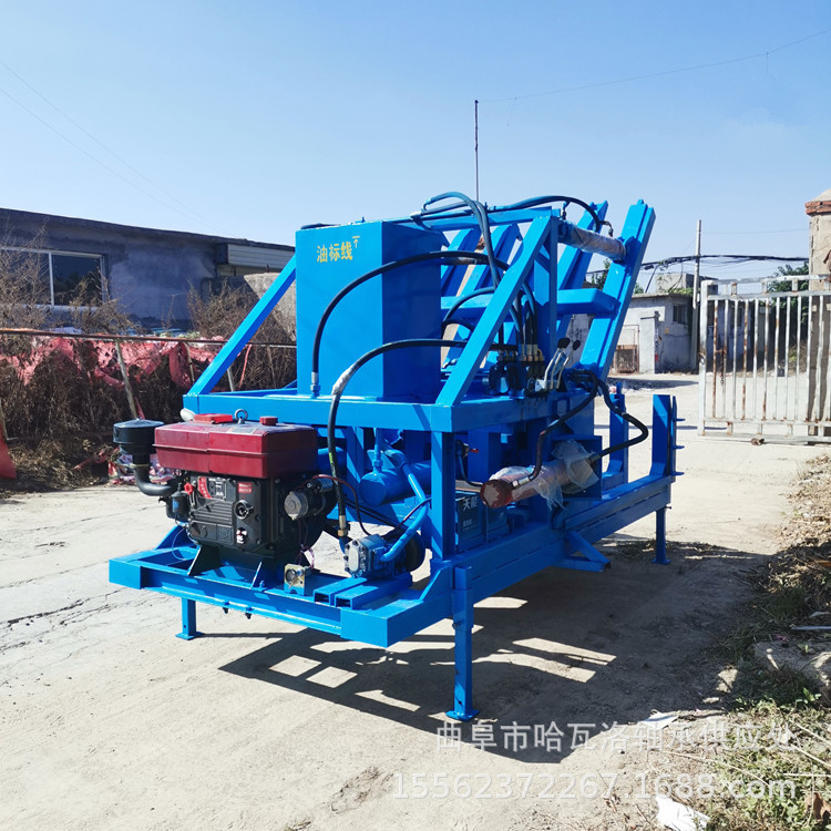 移动式芦苇打捆机宁夏治沙草切断打包机玉米秸秆打包压块机