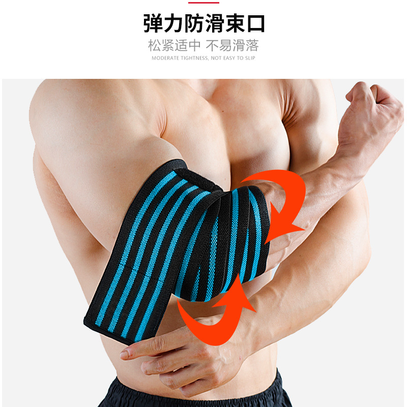 Exercise elbow compression wrap, push-up powerlifting elbow support gym equipment assistant strap