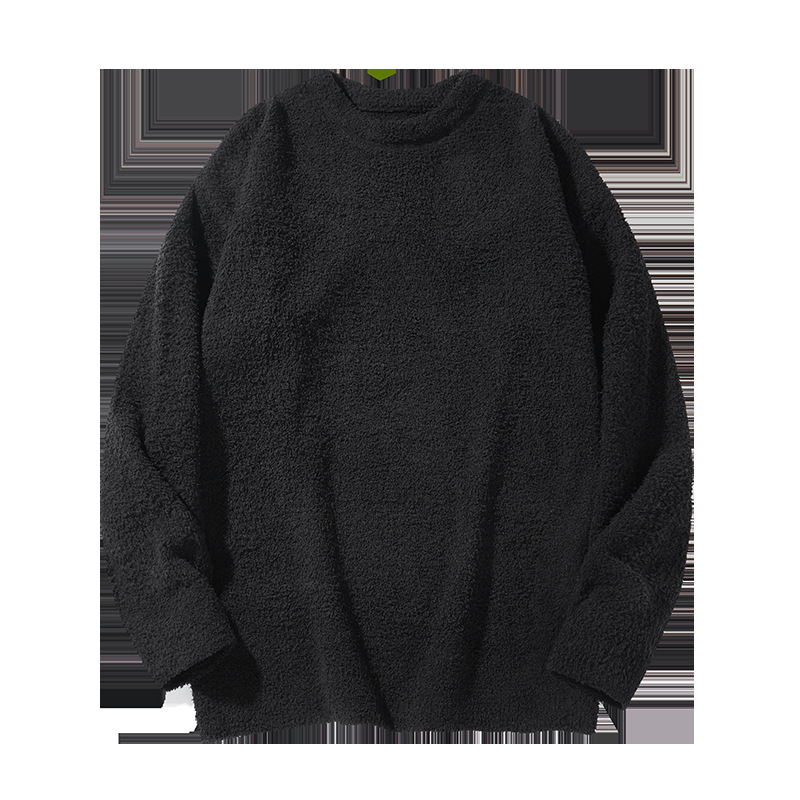 Herren-Fleecepullover mit Rundhalsausschnitt – Weicher, wollähnlicher Strickpullover, langärmeliger, lässiger, warmer Pullover für Herbst und Winter_voghion.com