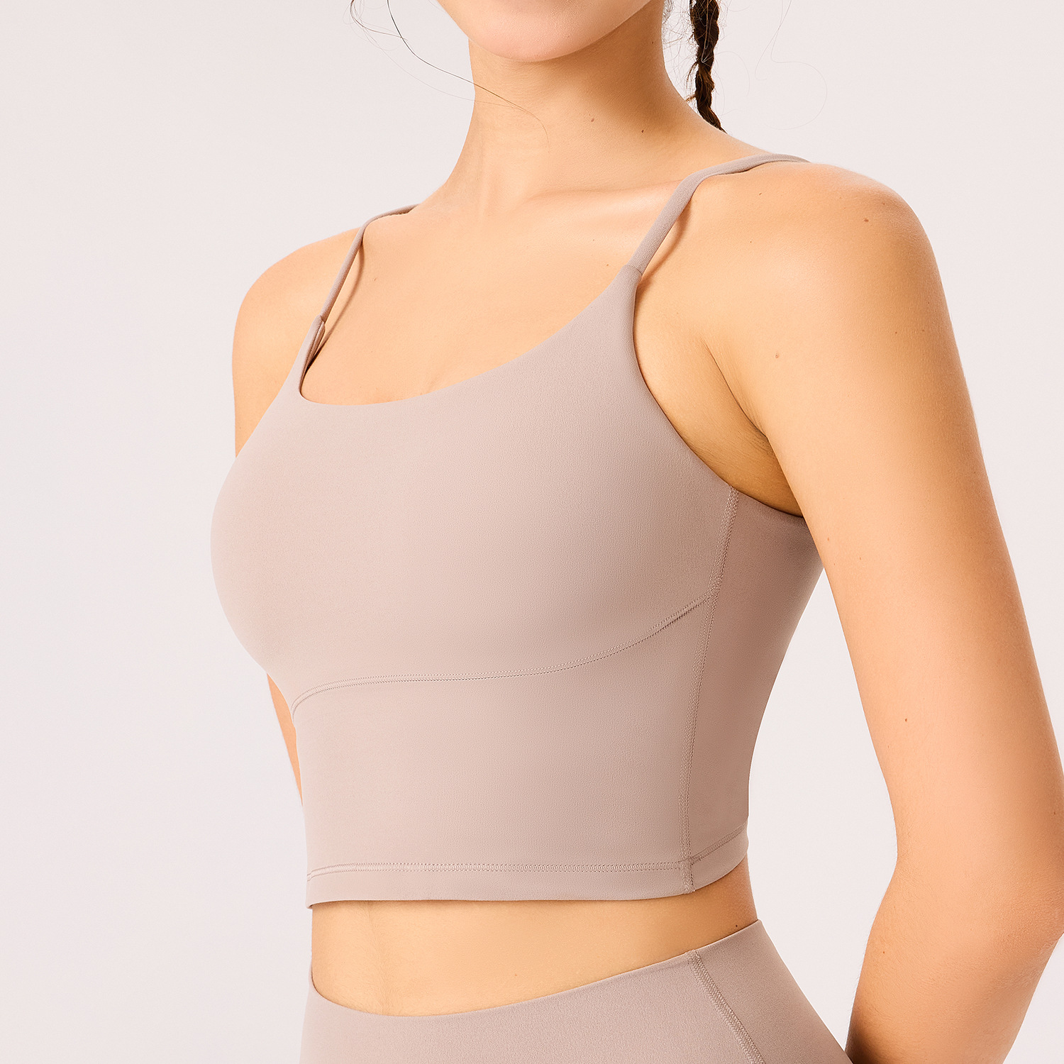Nylon 66 a prueba de choques acondicionamiento físico ropa interior deportiva mujer Lakami espalda de alta resistencia sostén de yoga cinturón colgante