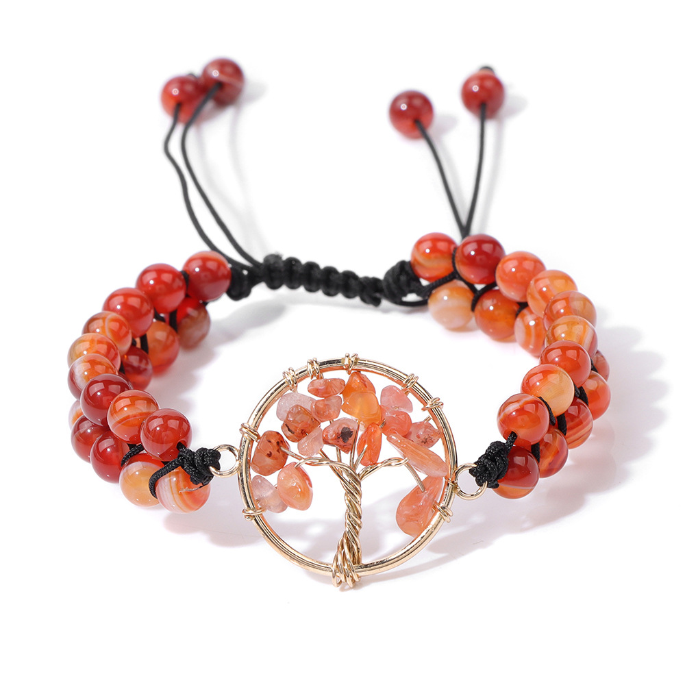 Ethnic Style Tree Natural Stone Knitting Bracelets display picture 1