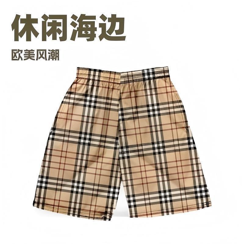 Foreign Trade 2026 Summer Men's Hawaiian Casual Plaid Shorts European and American Style Casual Beach Shorts Foreign Trade 2026 Summer Men's Hawaiian Casual Plaid Shorts European and American Style Casual Beach Shorts