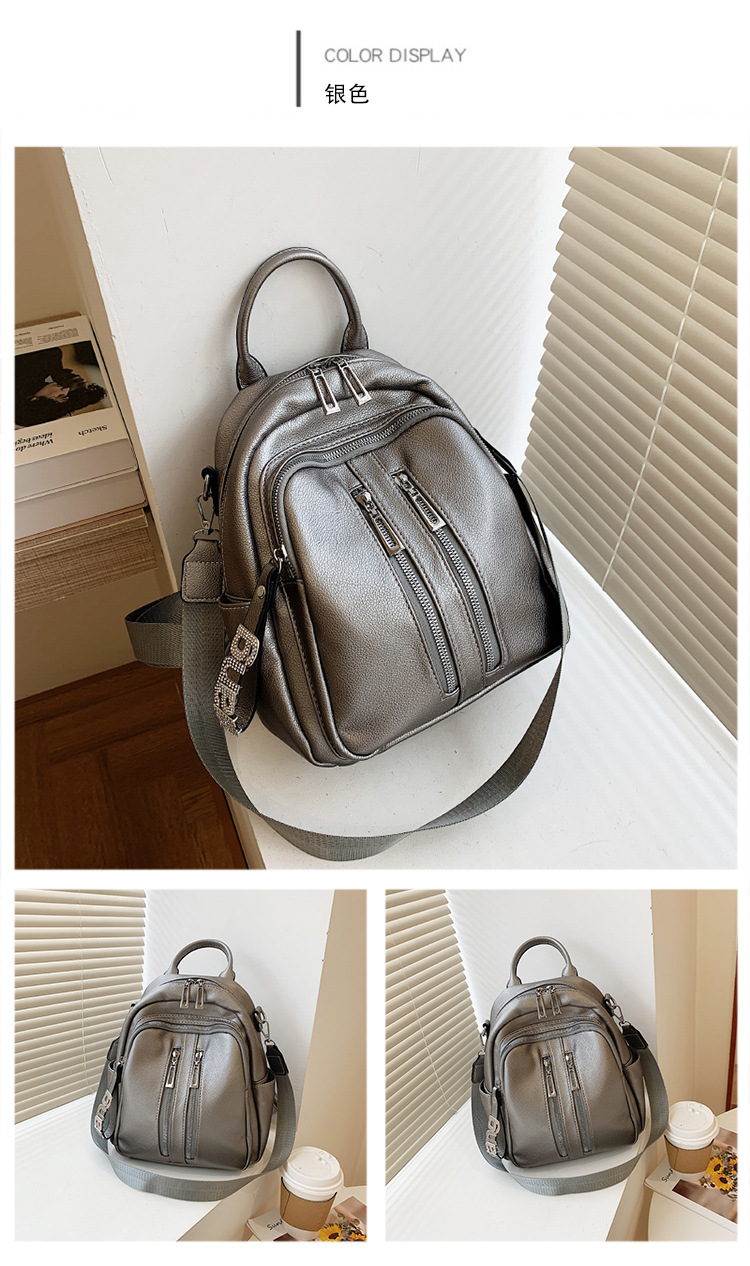 Nihaojewelry Wholesale New Trendy Fashion Soft Leather Messenger Dual-use Backpack display picture 11