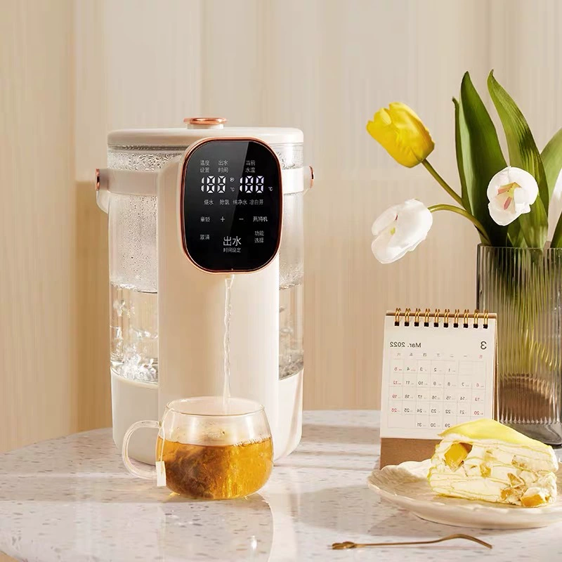 Чайник большой емкости с постоянной температурой бытовой стеклянный Электрический чайник интеллектуальная автоматическая изоляция кипячения воды встроенный чайник