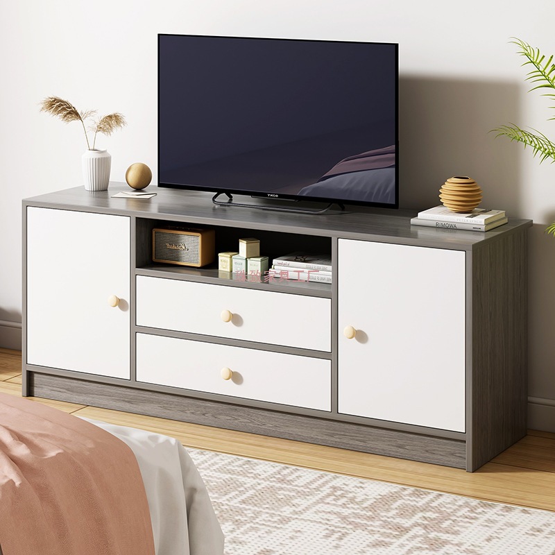 Tv Cabinet Tall Simple Modern Storage Cabinet Living Room Home Small Apartment Bedroom Side Cabinet Floor-Standing Tv Cabinet