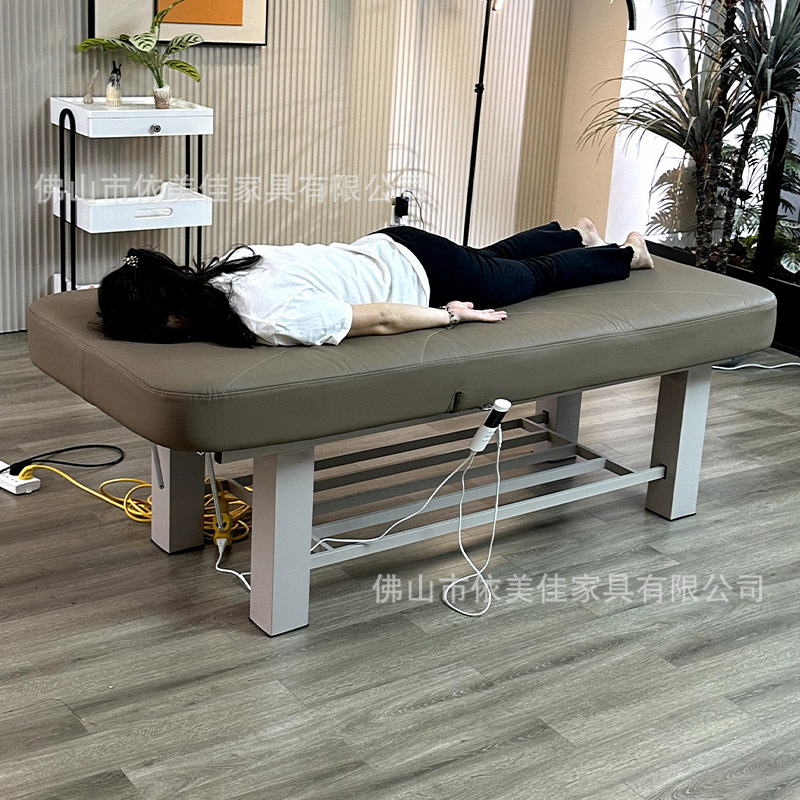 Cama de belleza, sala de belleza, cama de masaje plegable, cama de masaje, cama de moxibustión doméstica, cama de fisioterapia, superficie de cama de calentamiento bordada, cama de belleza