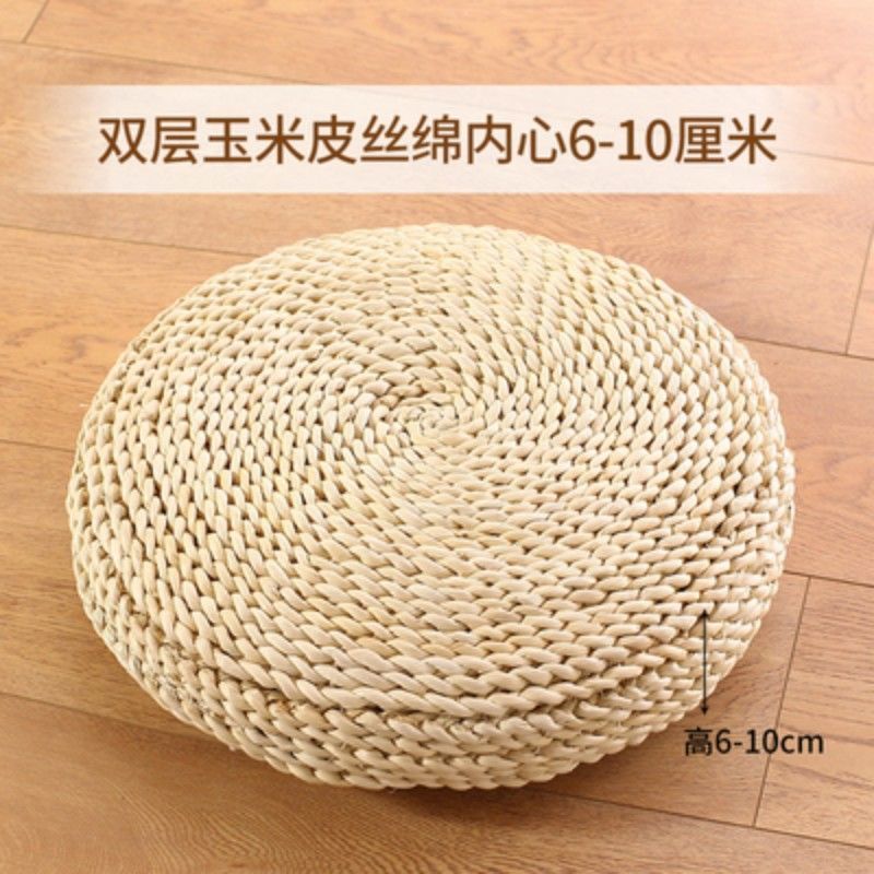 和風わら編み厚手の蒲団茶道座布団、瞑想、仏教礼拝、瞑想用クッション、家庭用畳|undefined