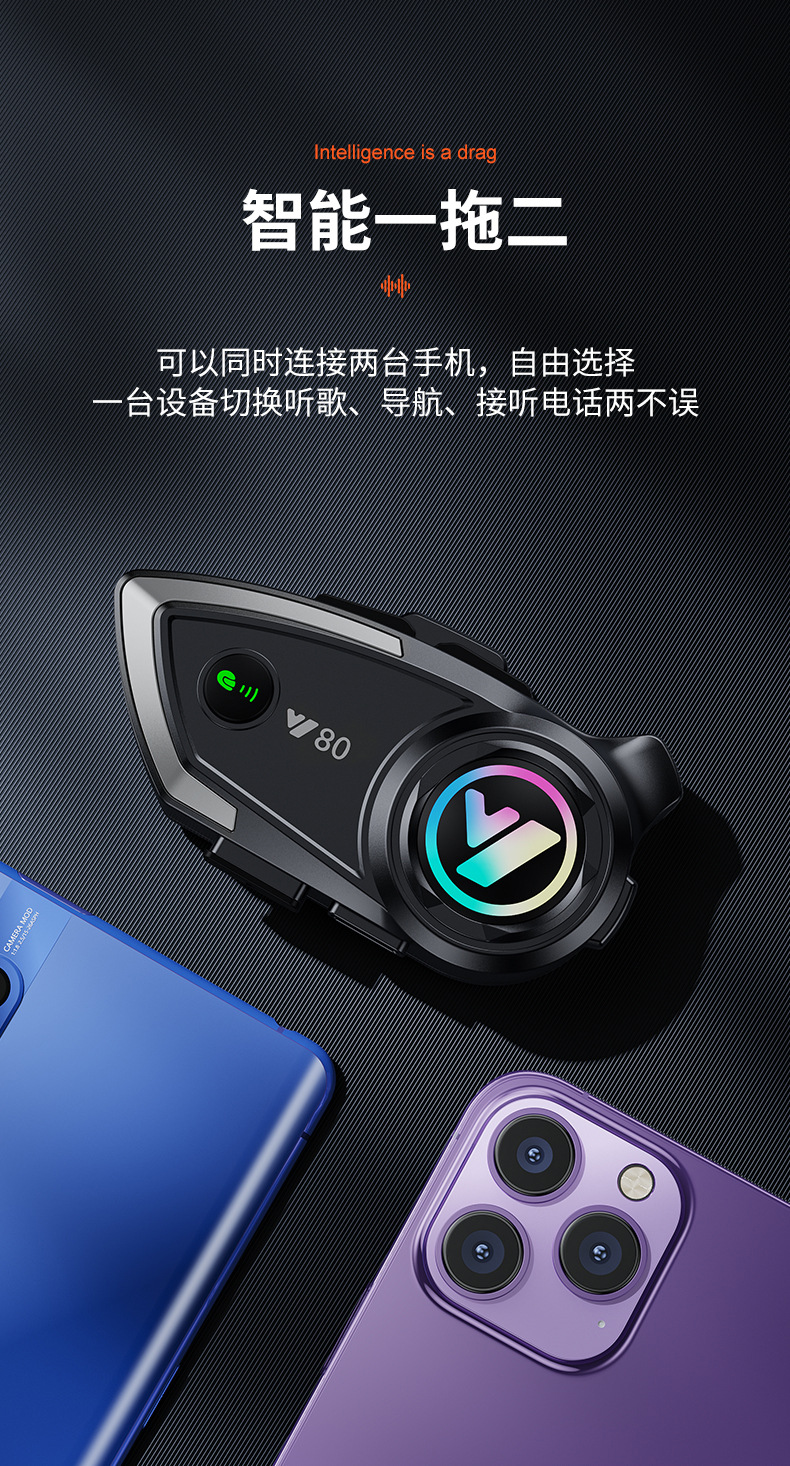 Helmet Bluetooth Headset Motorcycle Half Helmet Takeaway Rider Riding Long Battery Life Intercom Motorcycle Full Helmet Built-In Wholesale