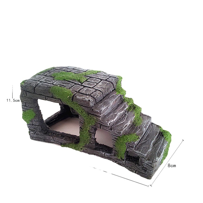 Acuario resina tortuga plataforma de escalada pecera paisaje decoración tortuga tabla tortuga agujero de tortuga evitando insectos trepadores evitar agujero de árbol